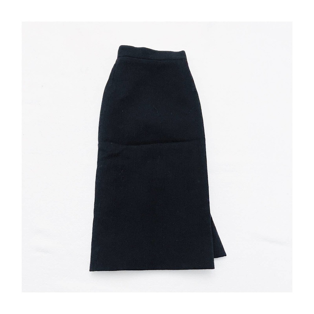 Emanuel Ungaro Paris Black Pencil Skirt SZ8 Italy